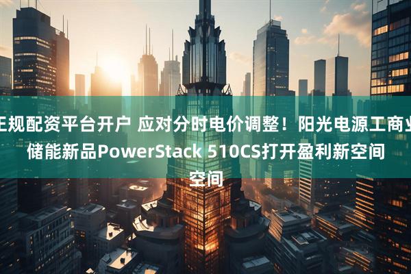 正规配资平台开户 应对分时电价调整！阳光电源工商业储能新品PowerStack 510CS打开盈利新空间
